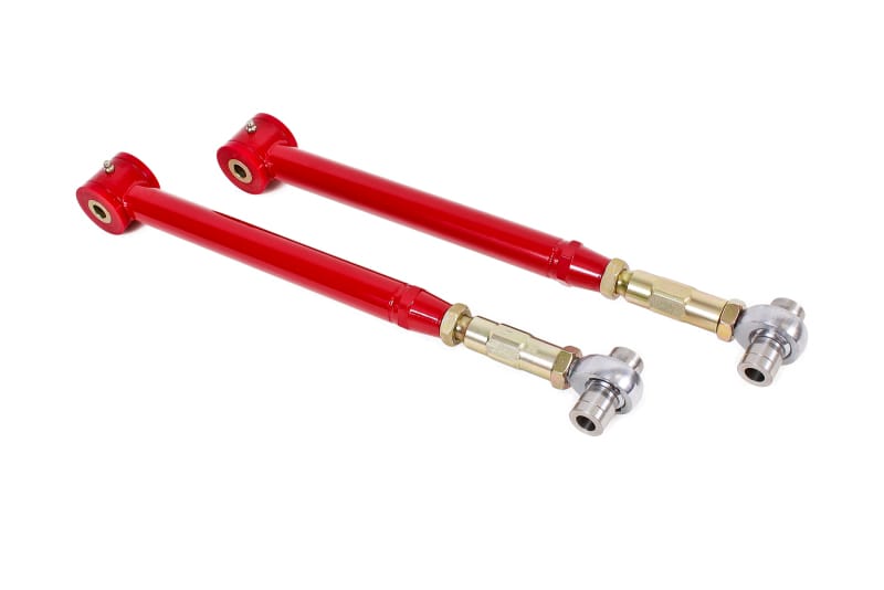 BMR Suspension — BMR 05-14 S197 Mustang On-Car Adj. Lower Control Arms / Rod End Combo (Polyurethane) - Red