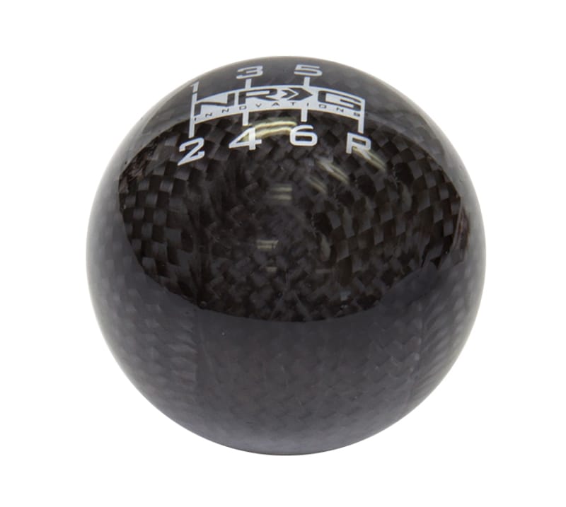 NRG — NRG Ball Style Shift Knob - Heavy Weight 480G / 1.1Lbs. - Black Carbon Fiber (6 Speed)