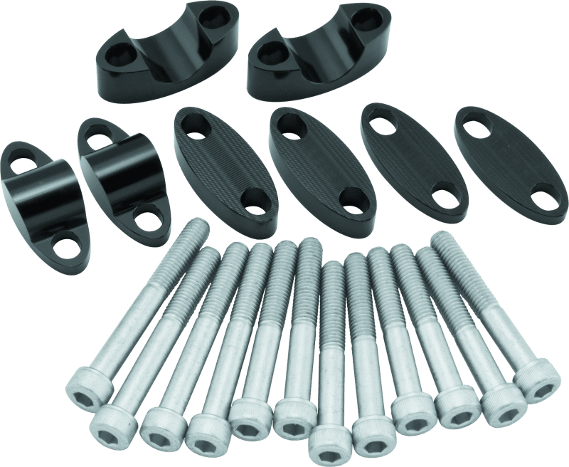 BikeMaster — BikeMaster Aluminum Handlebar Risers 7/8in - Black