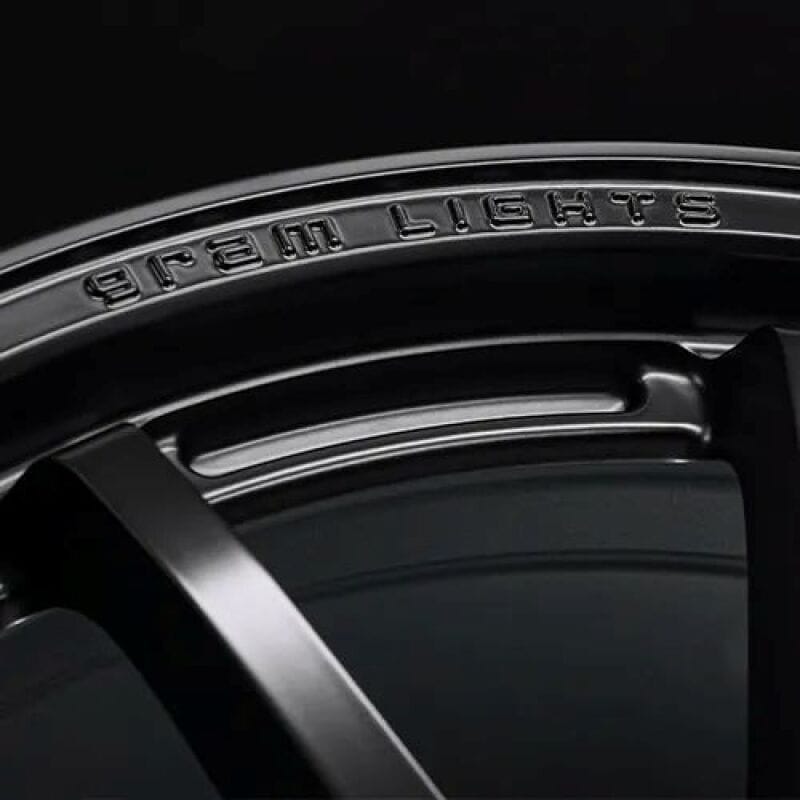 Gram Lights — Gram Lights 57NR LIMITED II 18x8.5 +45 5-114.3 Semigloss Black Wheel w/ Black Cap/Stickers/Air Valve