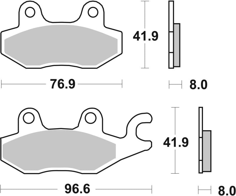 Brembo OE Powersports — Brembo OE 11-14 Can-Am Commander Left 800cc Sinter Brake Pad - Front