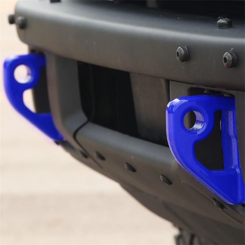 Ford Racing — Ford Racing 2021+ Bronco Front Bumper Tow Hooks - Blue (Pair)