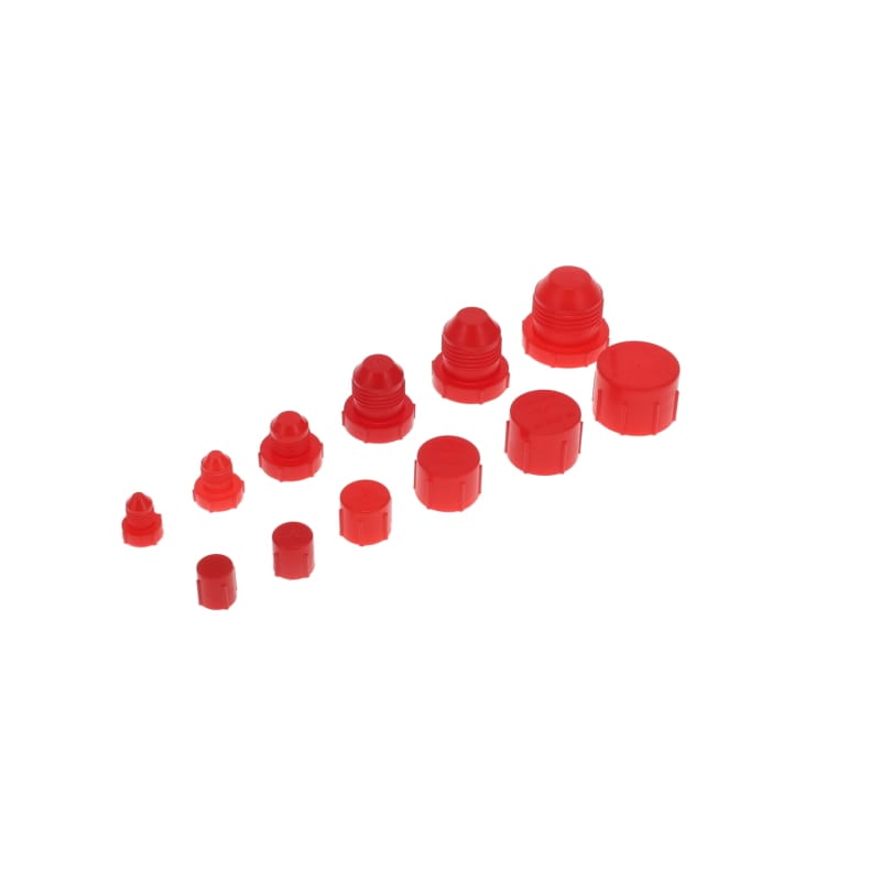 Peterson Fluid Systems — Peterson Fluid Systems Cap/Plug Assort -3AN To -12AN 4 - Single
PLASTIC CAP/PLUG SET