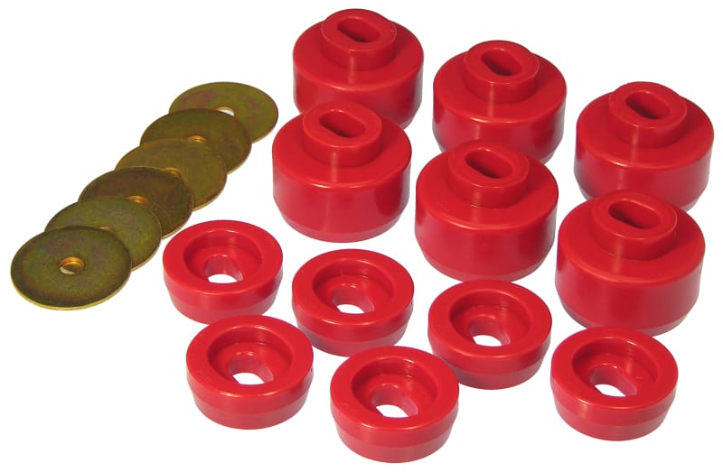 Prothane — Prothane 07-14 Chevy Silverado Body Mount 12 Bushing Kit - Red
BODY/SUB-FRAME MNTS