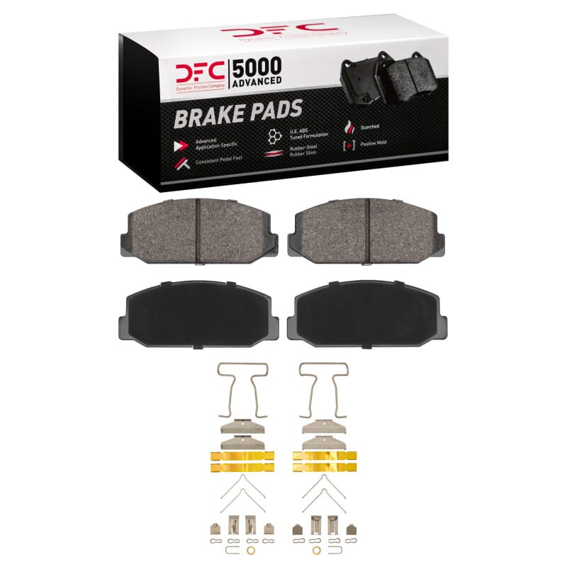 DFC — DFC 70-79 Toyota Corolla (US/Canada) Front 5000 Advanced Semi Metallic Brake Pads and Hardware Kit
DFC Brake Pad Set