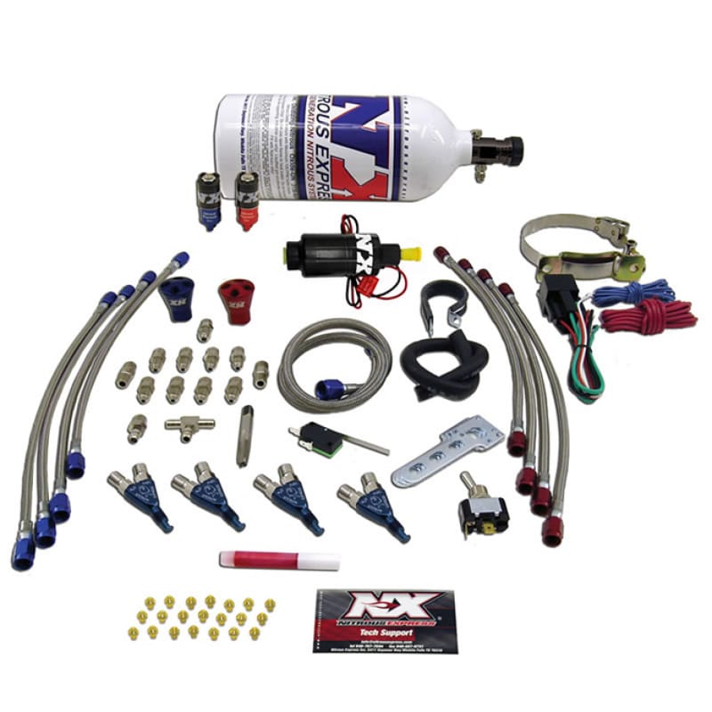 Nitrous Express — Nitrous Express 4 Cyl Piranha Nitrous Kit (For EFI Applications) w/2lb Bottle
Injection System Kit