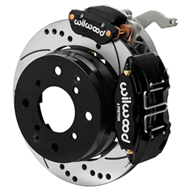 Wilwood — Wilwood 70-76 Porsche 914 Rear Powerlite Brake Kit Dilled & Slotted - Black