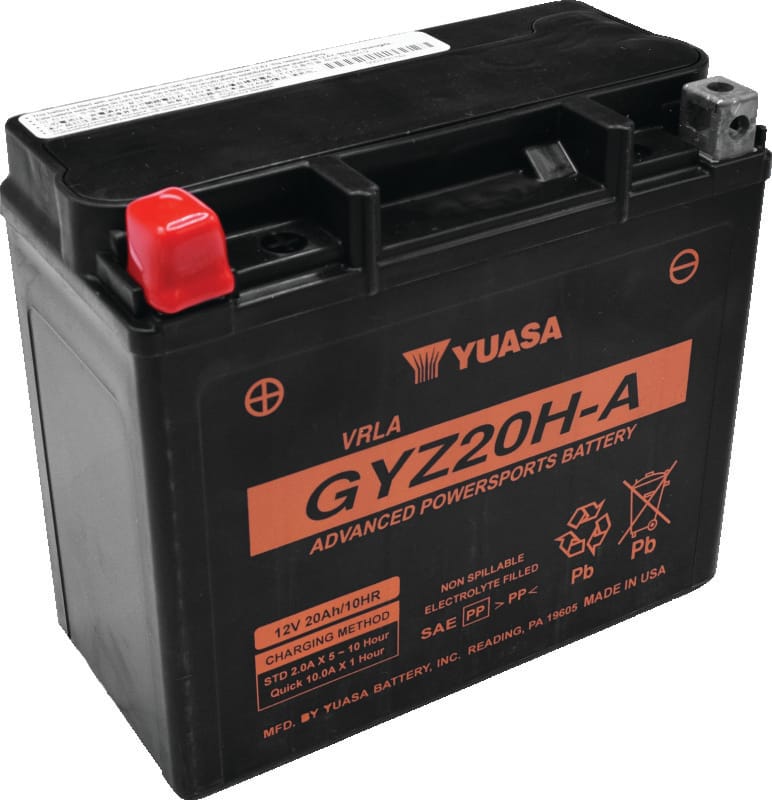 Yuasa Battery — Yuasa GYZ20H-A High Performance Maintenance Free AGM 12-Volt Battery
