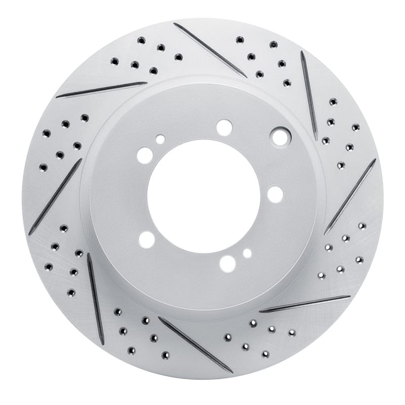R1 Concepts — R1 03-06 Mitsubishi Lancer Rear Right Drilled & Slotted Geo-Carbon Rotor