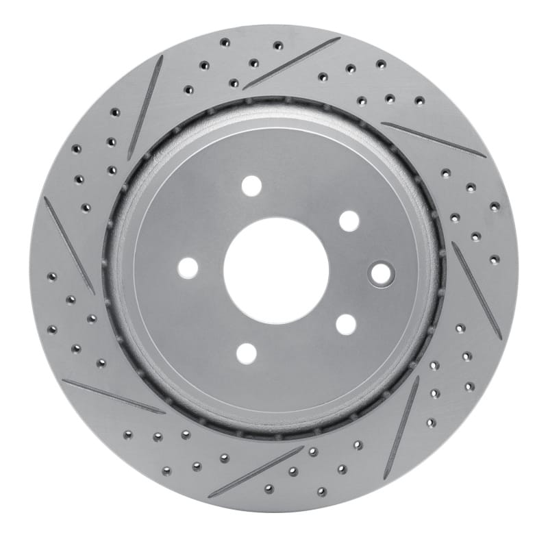 R1 Concepts — R1 07-15 Infiniti G37 Rear Left Drilled & Slotted Geo-Carbon Rotor