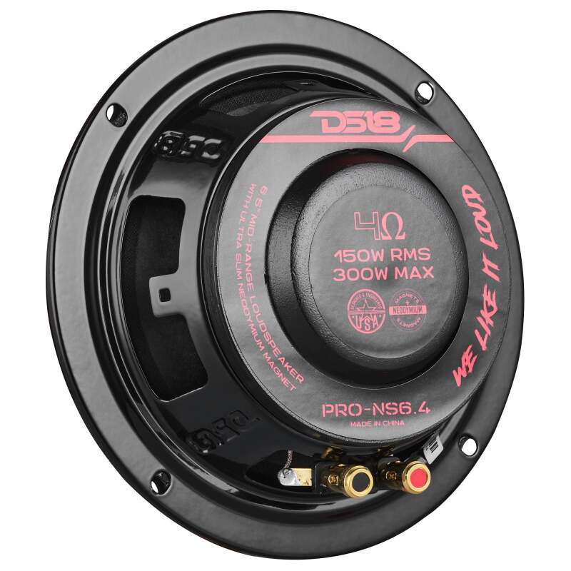 DS18 — DS18 6.5in 150 Watts RMS 4 ohm Neodymium Shallow Full Range Loudspeaker