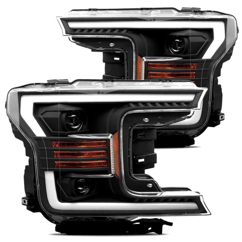 AlphaRex — AlphaRex 18-19 Ford F-150 PRO-Series Proj Headlights Plank Style Matte Blk w/Activ Light/Seq Signal
Projector Headlights