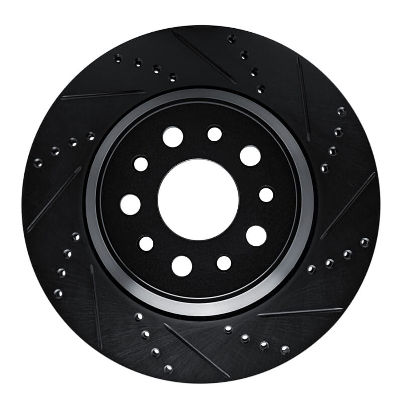R1 Concepts — R1 14-16 Maserati Ghibli Rear Right Drilled & Slotted Black Brake Rotor
R1 Brake Rotor Drill