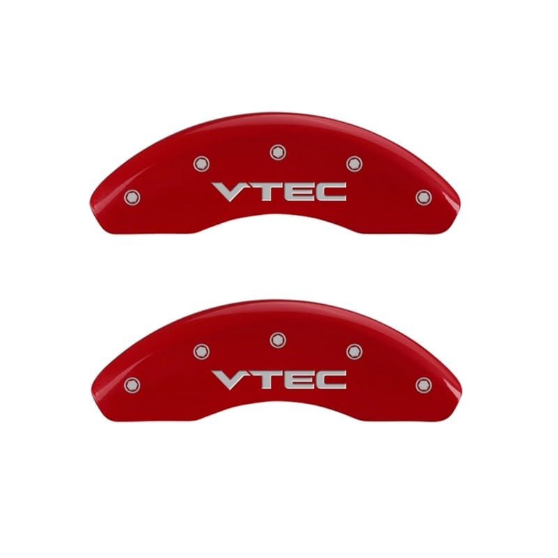 MGP — MGP Front set 2 Caliper Covers Engraved Front Vtec Red finish silver ch
Caliper Covers