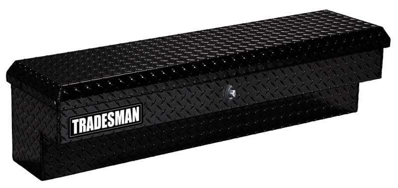 Tradesman — Tradesman Aluminum Side Bin Truck Tool Box w/Push Button (70in.) - Black