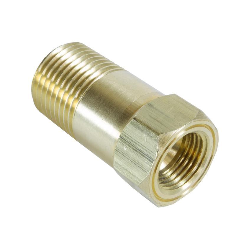 AutoMeter — FITTING, ADAPTER, 1/2" NPT MALE, EXTENSION, BRASS, FOR MECH. TEMP. GAUGE