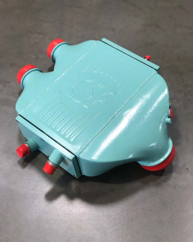 CSF — CSF 2014+ BMW M3/M4 (F8X) Top Mount Charge-Air-Cooler - Tiffany Blue
