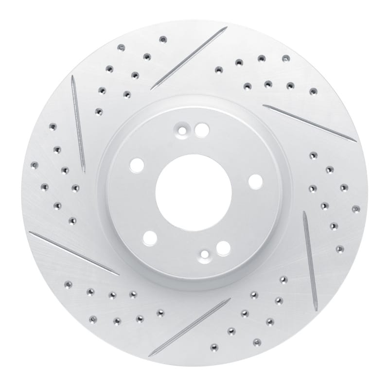 R1 Concepts — R1 07-12 Hyundai Veracruz Front Left Drilled & Slotted Geo-Carbon Rotor