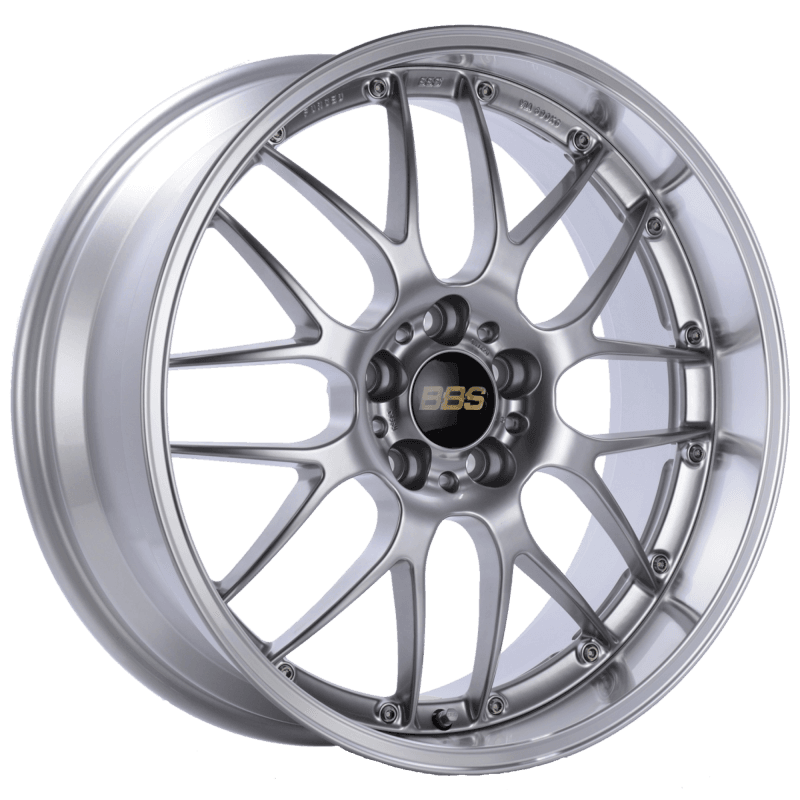 BBS — BBS RS-GT 20x8.5 5x120 ET15 Diamond Silver Center Diamond Cut Lip Wheel -82mm PFS/Clip Required