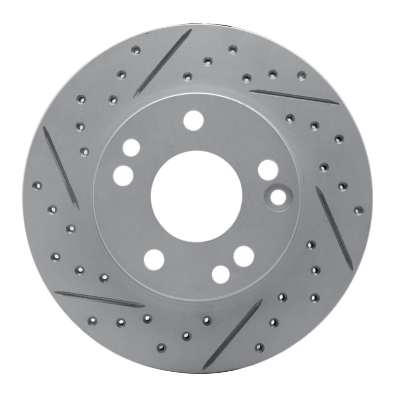R1 Concepts — R1 87-93 Mercedes-Benz 190D Front Left Drilled & Slotted Geo-Carbon Rotor