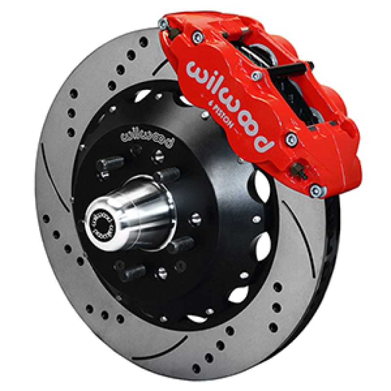 Wilwood — Wilwood 55-57 Chevy Bel Air Superlite 6R Kit, 5 x 4.50in/4.75in Hub - 14.00in D&S Rotor - Red