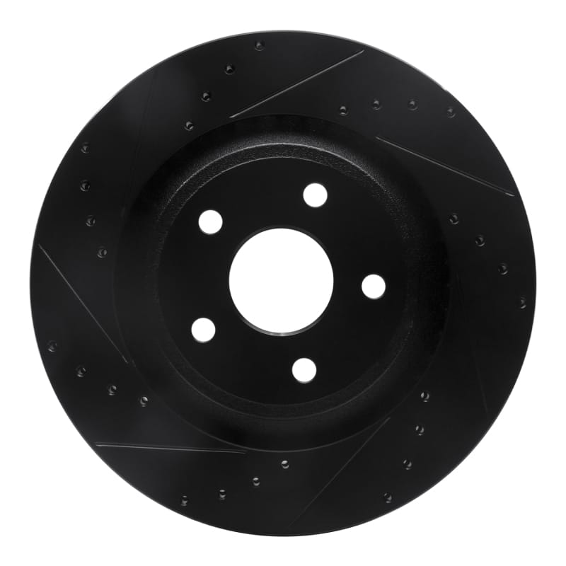 R1 Concepts — R1 06-10 Jeep Grand Cherokee Front Left Drilled & Slotted Black Brake Rotor
R1 Brake Rotor Drill