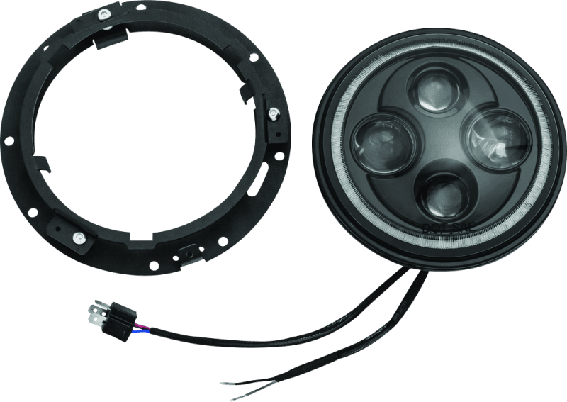 Kuryakyn — Orbit Vision 7 in. LED Halo Headlight Black