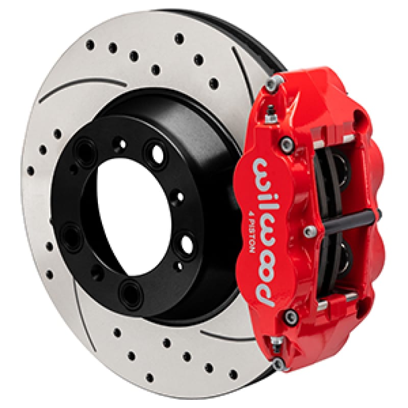Wilwood — Wilwood 99-12 Porsche 911 (996/997) Superlite 4R Rear Brake Kit Drilled 14.00in Rotor w/Lines - Red