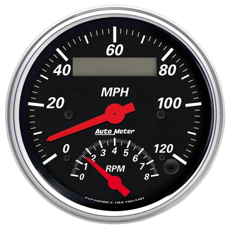 AutoMeter — AutoMeter Gauge Tach/Speedo 3-3/8in. 120MPH & 8K RPM Elec. Program. Designer Blk
GA 3.4" RPM/SPD DB