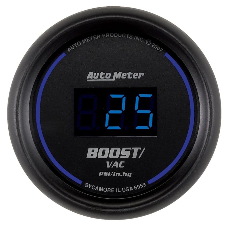 AutoMeter — Autometer Cobalt Digital 52.4mm Black Vacuum/Boost Gauge
GA 2" BST 30PSI CBD