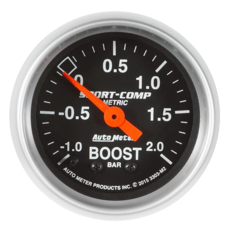 AutoMeter — Autometer Sport-Comp Gauge Vac/Boost 2 1/16in -1 - +2 Bar Mechanical Sport-Comp
2" BOOST-VAC/PRESS,