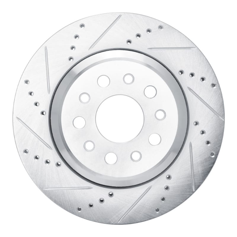 R1 Concepts — R1 14-16 Maserati Ghibli Rear Left Drilled & Slotted Silver Brake Rotor
R1 Brake Rotor Drill