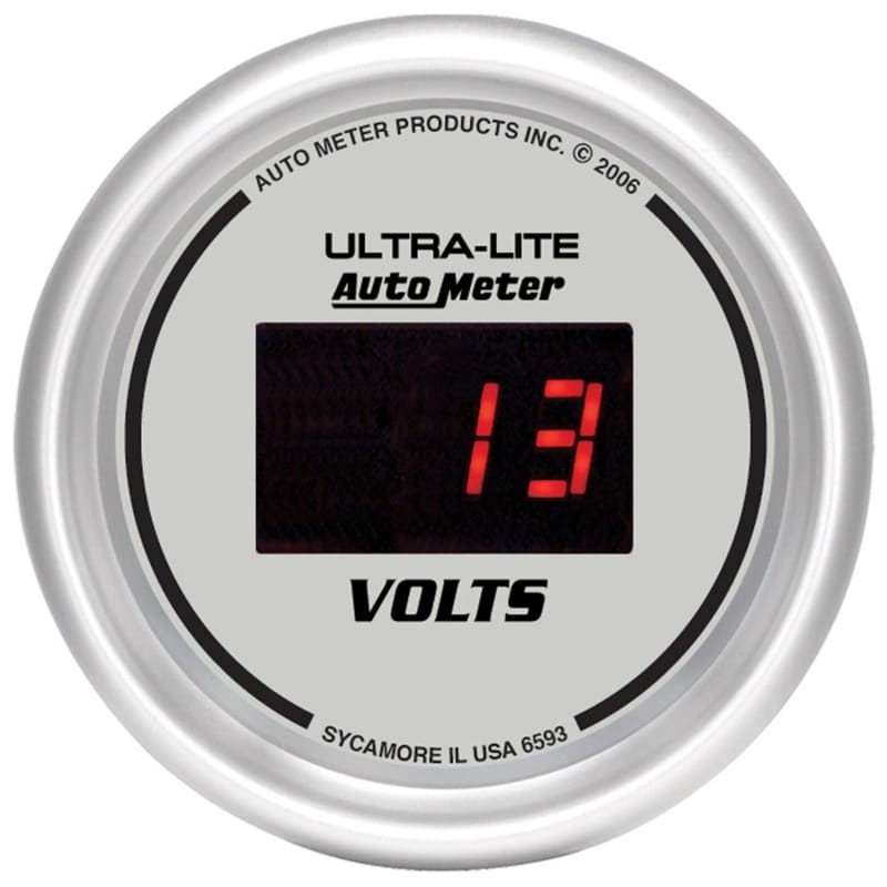 AutoMeter — Autometer Ultra-Lite 2-1/16in 8-18 Volts Digital Voltmeter
2-1/16" VOLTMETER, 8