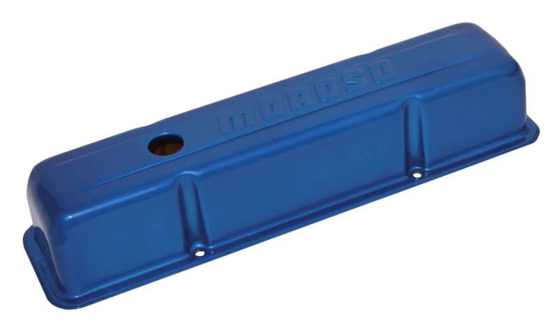 Moroso — Moroso Chevrolet Small Block Valve Cover - Blue Powder Coat - Single