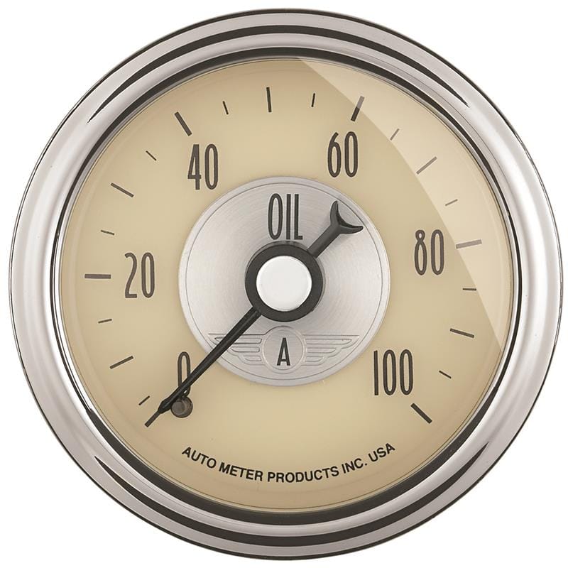 AutoMeter — Autometer Prestige Series 52mm 0-100 PSI Mechanical Oil Pressure Gauge
2-1/16" OIL PRESS, 0