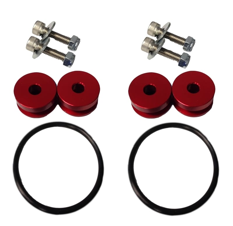 Torque Solution — Torque Solution Billet Bumper Quick Release Kit (Red): Universal