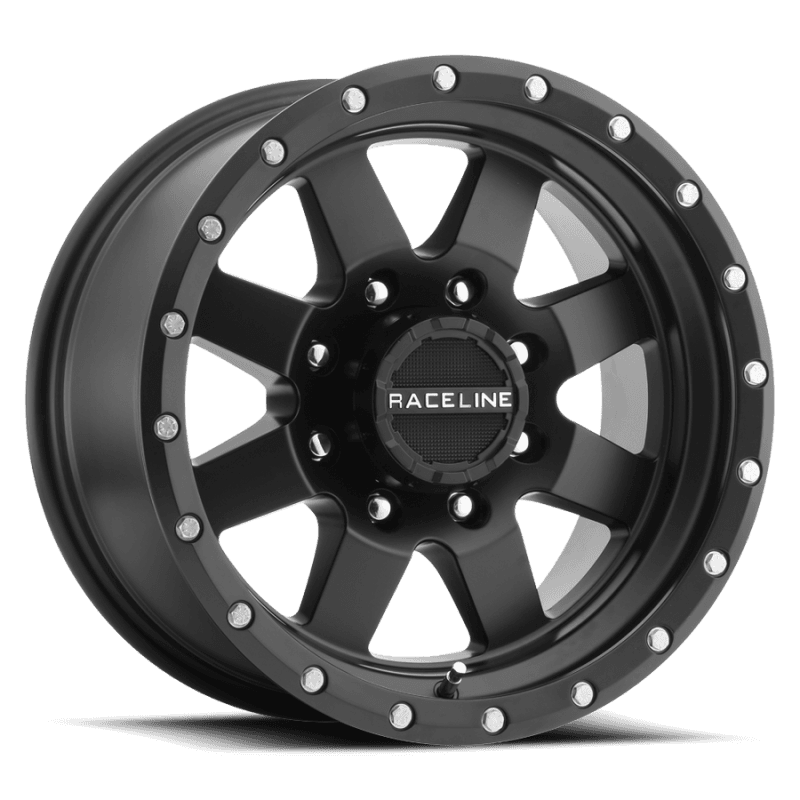 Raceline — Raceline 935B Defender 20x9in / 5x127 BP / -12mm Offset / 83.82mm Bore - Satin Black Wheel