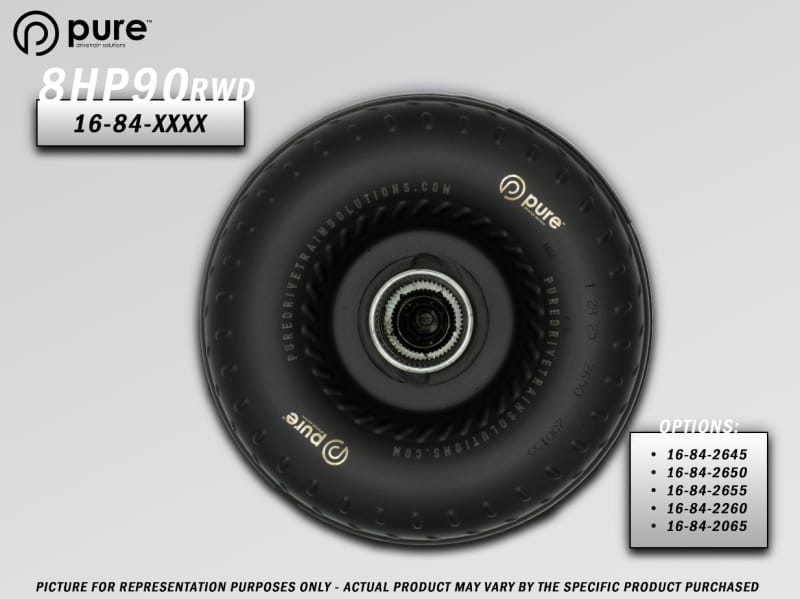 Pure Drivetrain Solutions — Pure Drivetrain 8HP90 High Performance Billet Race Torque Converter - 20/65 Stator - RWD