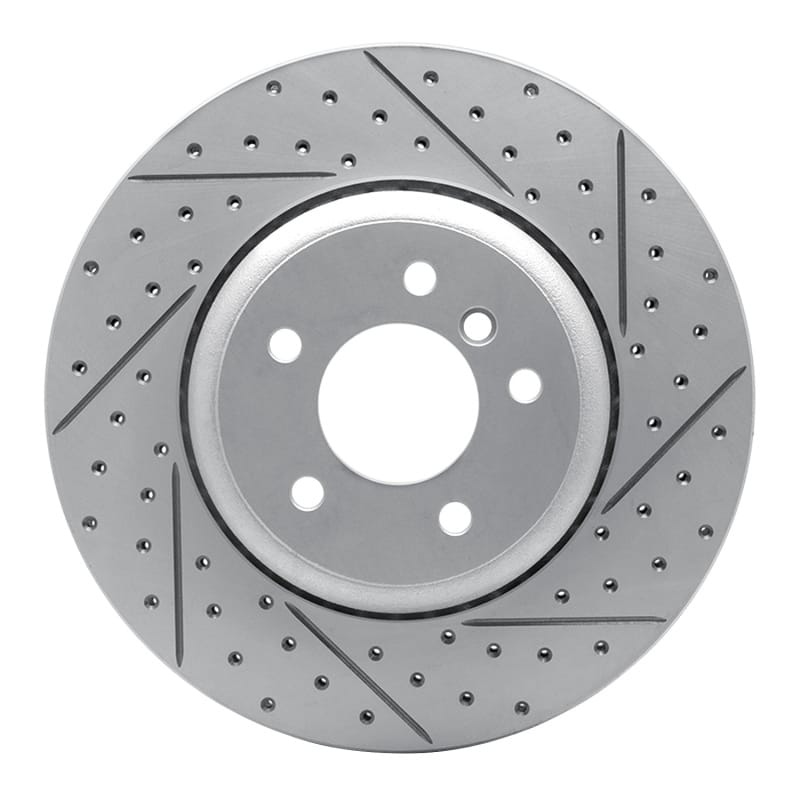 R1 Concepts — R1 04-10 BMW 535I Rear Right Drilled & Slotted Geo-Carbon Rotor