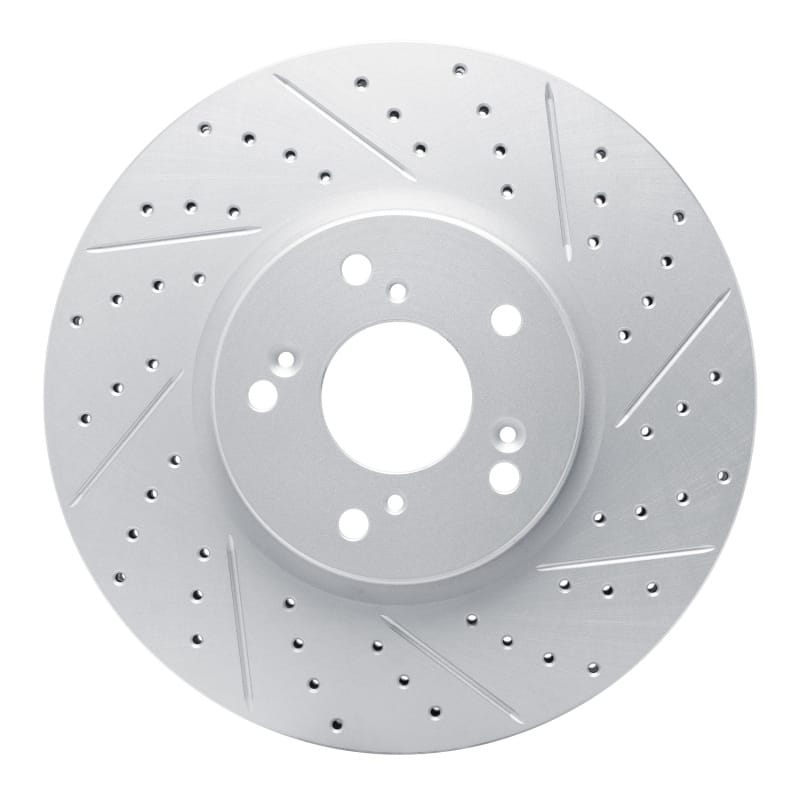 R1 Concepts — R1 04-08 Acura Tl Front Right Drilled & Slotted Geo-Carbon Rotor