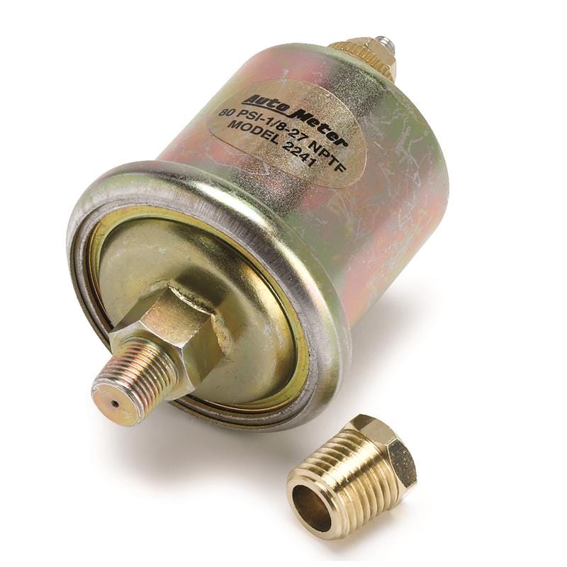 AutoMeter — Autometer Oil Pressure Sensor 0-80PSI 1/8in NPT Male For Short Sweet Elec.
Sen Oil Press 80psi
