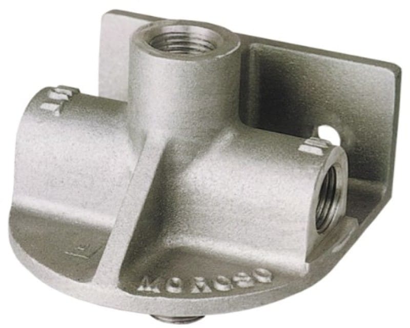 Moroso — Moroso Chevrolet Big Block/Small Block Oil Filter Adapter - Remote Mount - Inlet Left/Outlet Right