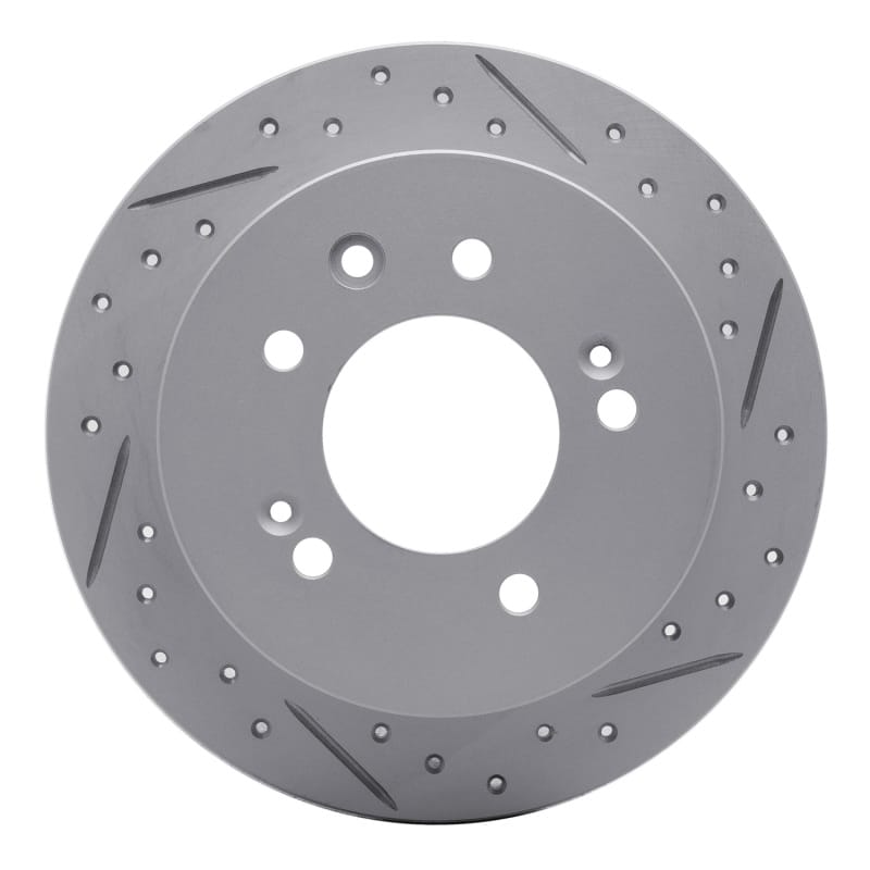 R1 Concepts — R1 07-10 Hyundai Elantra Rear Right Drilled & Slotted Geo-Carbon Rotor