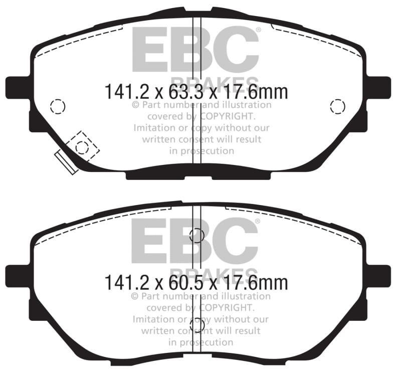 EBC — EBC 2017+ Toyota C-HR 2.0L Yellowstuff Front Brake Pads
Disc Brake Pad