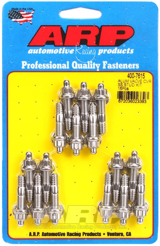 ARP — ARP Cast Alum Covers SS 12pt Valve Cover Stud Kit 16pc