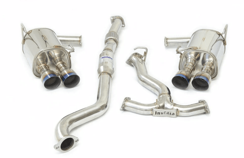 Invidia — Invidia 2022+ Subaru WRX Q300 Single Layer Titanium Burnt Quad Tip Cat-back Exhaust