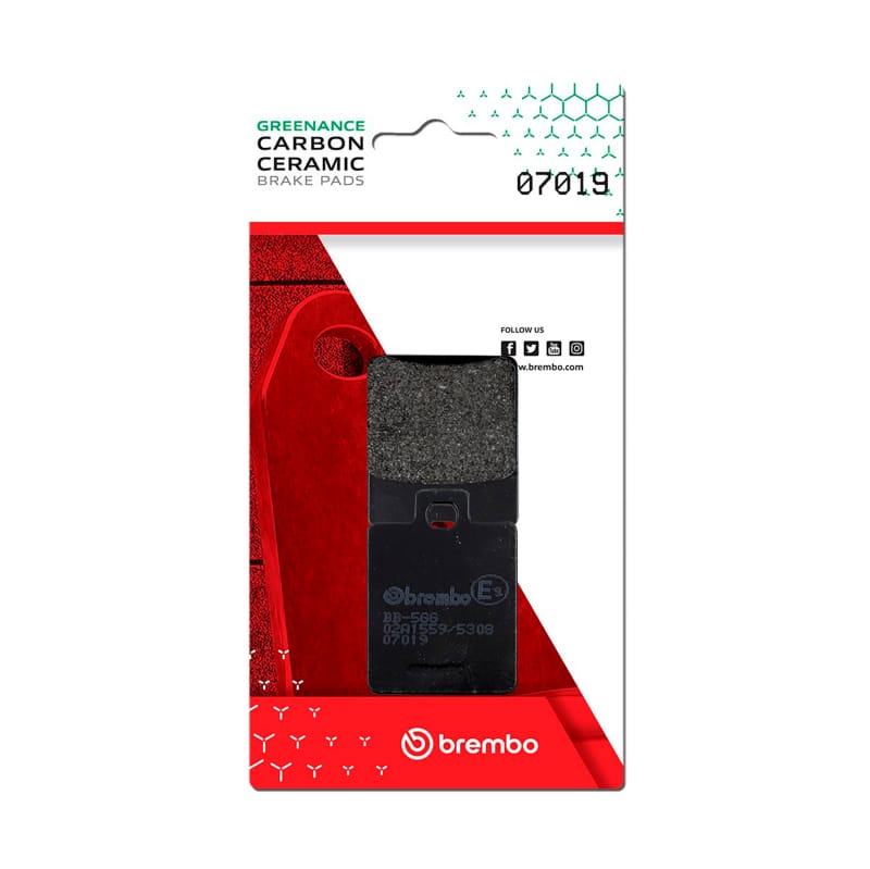 Brembo OE Powersports — Brembo OE Piaggio Zip Carbon Ceramic Brake Pad - Front