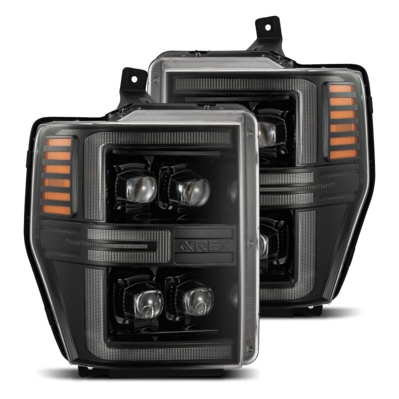 AlphaRex — AlphaRex 08-10 Ford F250-550 NOVA-Series LED Projector Headlights Alpha-Blk w/Activ Light/Seq Signal
Projector Headlights