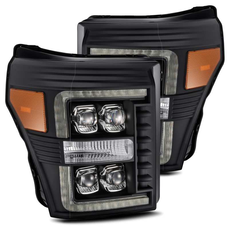 AlphaRex — AlphaRex 11-16 Ford F-350 SD NOVA LED Projector Headlights Plank Style Blk w/Activ Light/Seq Signal
Projector Headlights