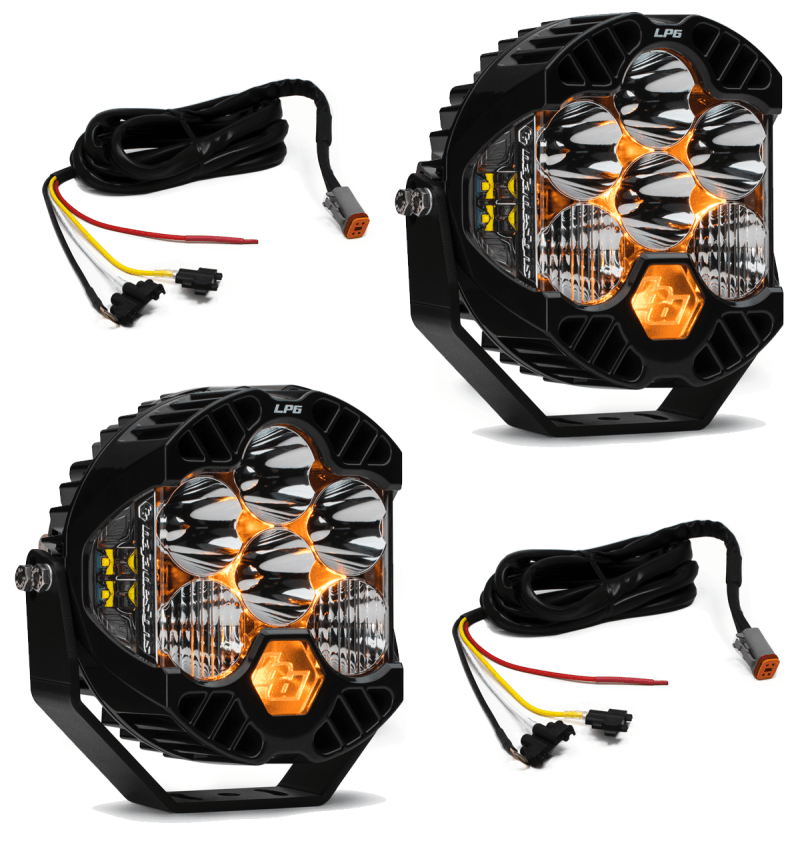 Baja Designs — Baja Designs Jeep JL/JT Rubicon Steel Bumper LED Light Kit LP6 w/Upfitter